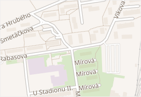 Rabasova v obci Slaný - mapa ulice