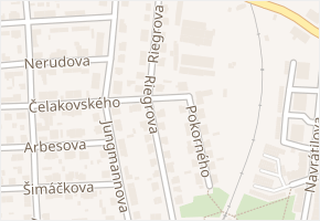 Riegrova v obci Slaný - mapa ulice
