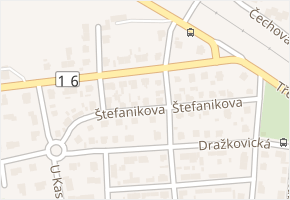 Štefanikova v obci Slaný - mapa ulice