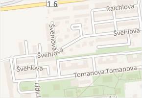 Švehlova v obci Slaný - mapa ulice