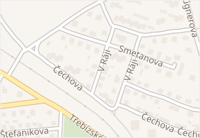 V Ráji v obci Slaný - mapa ulice