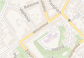Wilsonova v obci Slaný - mapa ulice