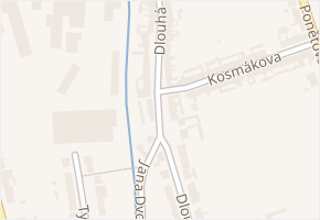 Dlouhá v obci Šlapanice - mapa ulice