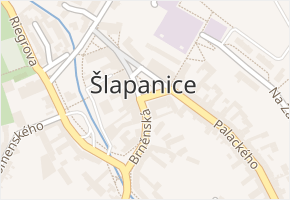 Evropská v obci Šlapanice - mapa ulice