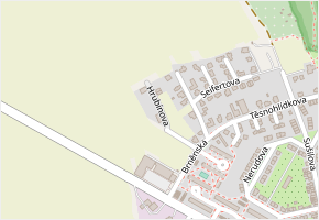 Hrubínova v obci Šlapanice - mapa ulice