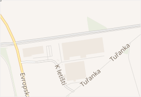 K Letišti v obci Šlapanice - mapa ulice