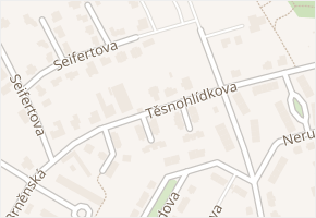 Těsnohlídkova v obci Šlapanice - mapa ulice