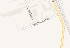 Vrchlického v obci Šlapanice - mapa ulice
