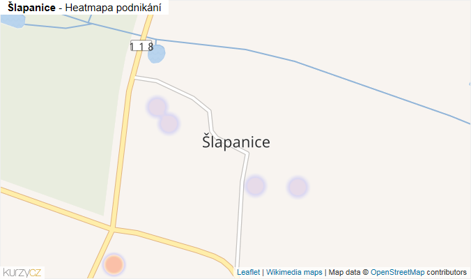 Mapa Šlapanice - Firmy v části obce.