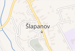 Šlapanov v obci Šlapanov - mapa části obce
