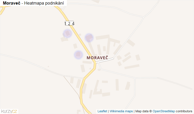 Mapa Moraveč - Firmy v části obce.