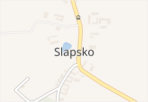 Slapsko v obci Slapsko - mapa části obce