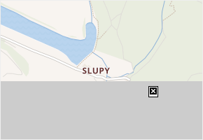 Slupy v obci Slapsko - mapa části obce