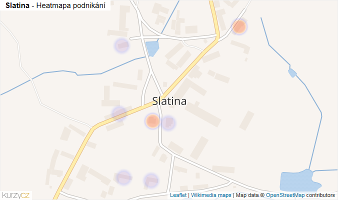 Mapa Slatina - Firmy v části obce.