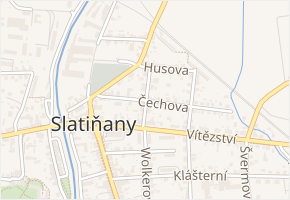 Čechova v obci Slatiňany - mapa ulice