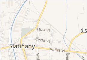 Husova v obci Slatiňany - mapa ulice