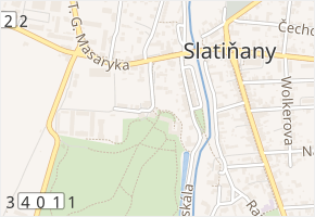 Jiráskova v obci Slatiňany - mapa ulice