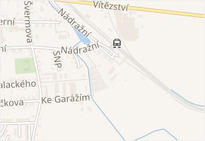 Ke Garážím v obci Slatiňany - mapa ulice