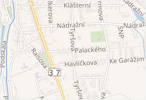 Palackého v obci Slatiňany - mapa ulice