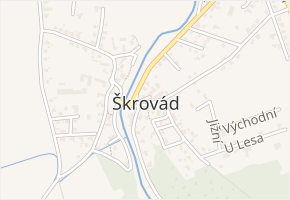 Škrovád v obci Slatiňany - mapa části obce