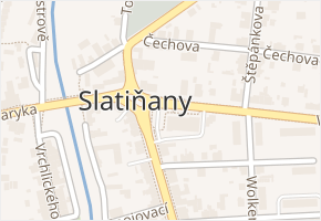 Slatiňany v obci Slatiňany - mapa části obce