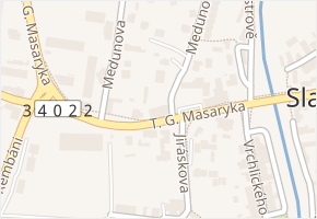 T. G. Masaryka v obci Slatiňany - mapa ulice