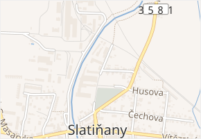 Tovární v obci Slatiňany - mapa ulice