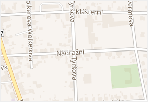 Tyršova v obci Slatiňany - mapa ulice