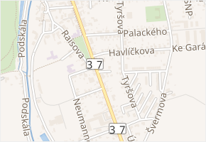 V Tarasích v obci Slatiňany - mapa ulice