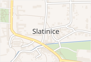Slatinice v obci Slatinice - mapa části obce