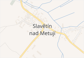 Slavětín nad Metují v obci Slavětín nad Metují - mapa části obce