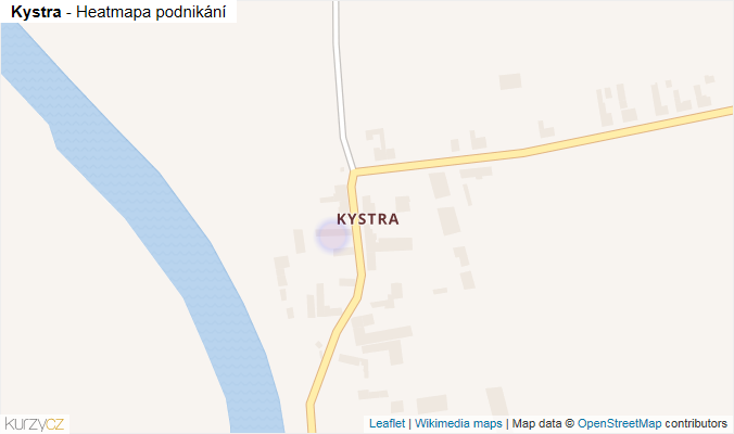 Mapa Kystra - Firmy v části obce.