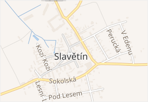 Na Městečku v obci Slavětín - mapa ulice