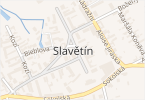 Slavětín v obci Slavětín - mapa části obce