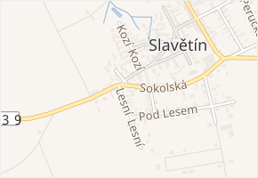 Sokolská v obci Slavětín - mapa ulice