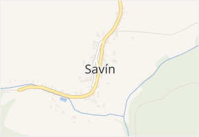 Savín v obci Slavětín - mapa ulice