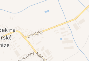 Divnická v obci Slavičín - mapa ulice