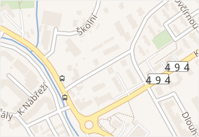 Hasičská v obci Slavičín - mapa ulice