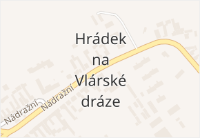 Hrádek na Vlárské dráze v obci Slavičín - mapa části obce