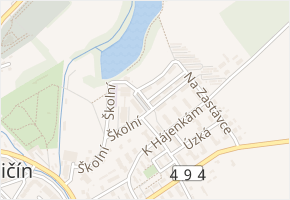 Javorová II v obci Slavičín - mapa ulice