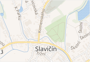 Misárkova v obci Slavičín - mapa ulice