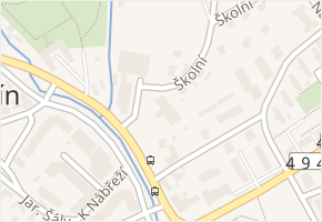 Osvobození v obci Slavičín - mapa ulice