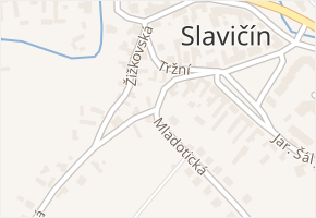 Polní v obci Slavičín - mapa ulice