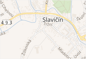 Staroměstská v obci Slavičín - mapa ulice