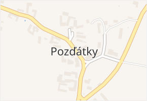 Pozďátky v obci Slavičky - mapa části obce
