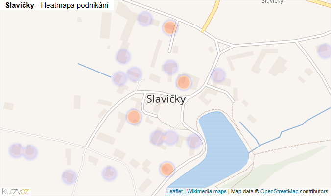 Mapa Slavičky - Firmy v části obce.