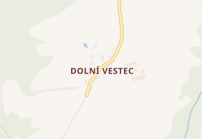 Dolní Vestec v obci Slavíkov - mapa části obce