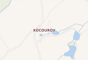 Kocourov v obci Slavíkov - mapa části obce