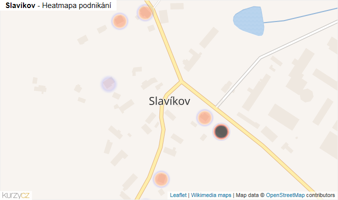 Mapa Slavíkov - Firmy v části obce.