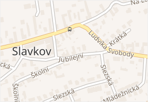 Jubilejní v obci Slavkov - mapa ulice